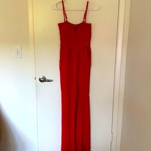 Sexy red guess jumpsuit